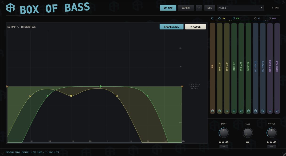 Box of Bass EQ map