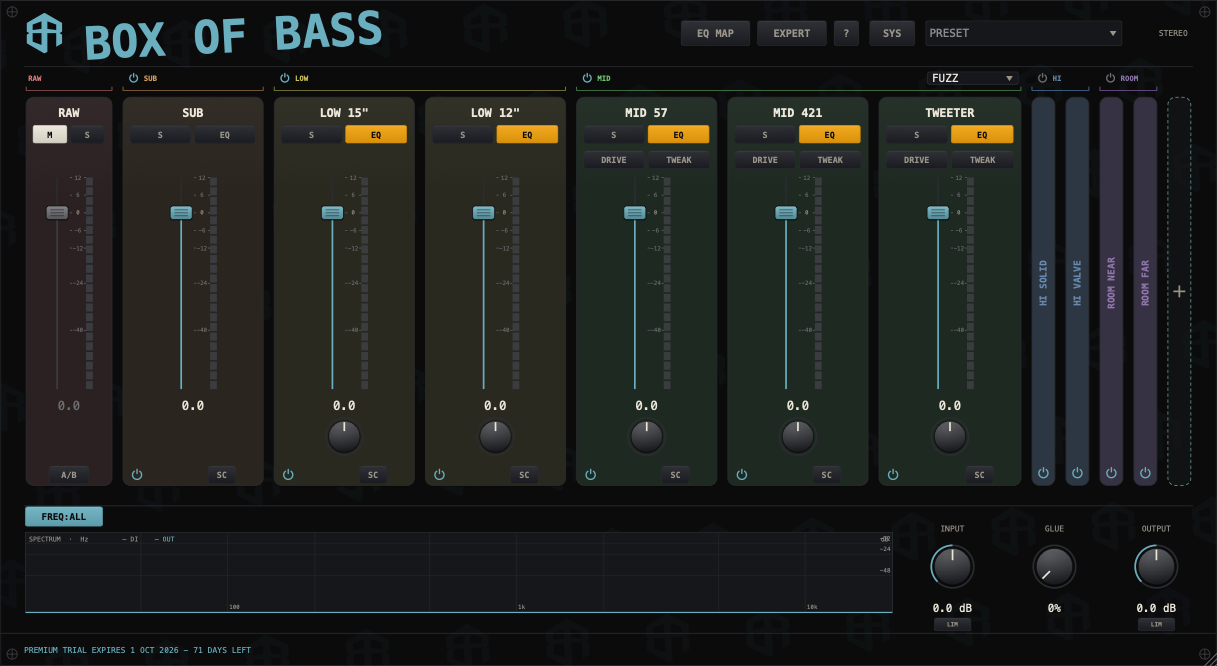 Box of Bass plugin interface