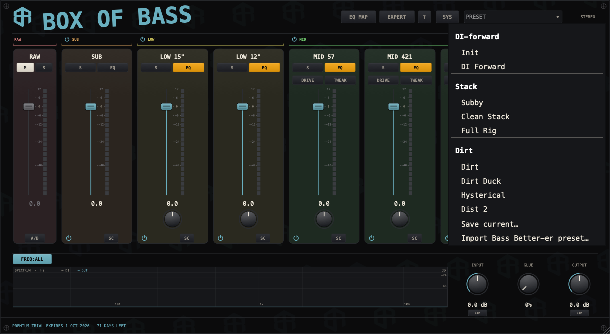 Box of Bass preset browser